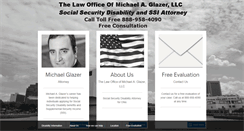 Desktop Screenshot of glazerdisabilitylaw.com