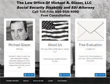 Tablet Screenshot of glazerdisabilitylaw.com